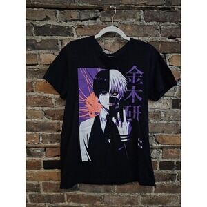 Tokyo‎ Ghoul Shirt Mens Small Black Ken Kaneki Anime Graphic Tee T-Shirt Horror